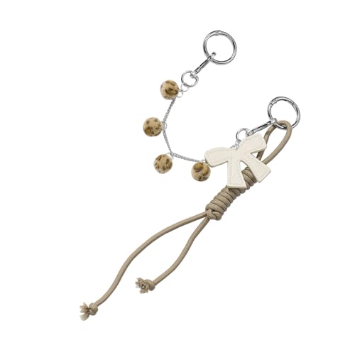 ⑤タッセルレザーフリンジしっぼキーホルダーキャリーヤマダ風